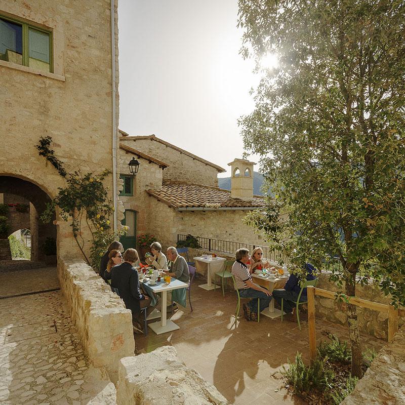 The new café with panoramic terrace